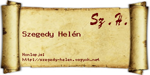 Szegedy Helén névjegykártya